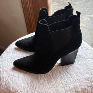 Donald J Puner Black Suede Ankle Boots